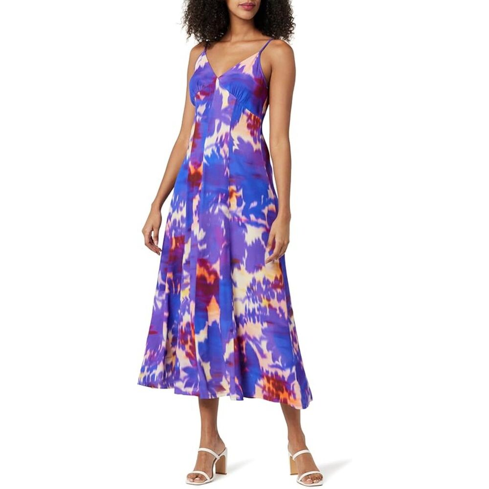 🪻 The Drop Violet Watercolor Maxi Dress 3X – NWT